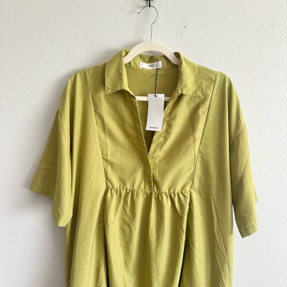 NWT Mango Ruffled Shirt Dress Size Medium Large - Picture 7 of 11